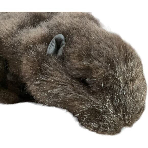 Folkmanis Realistic Beaver Puppet Plush Toy - Picture 9 of 10